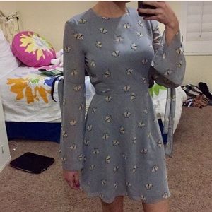 Long sleeve butterfly topshop dress with bows!
